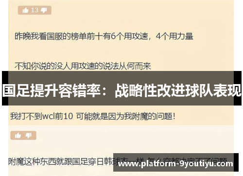 国足提升容错率：战略性改进球队表现