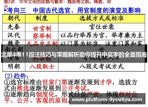 北单4串11投注技巧与策略解析助你提升中奖率的全面指南